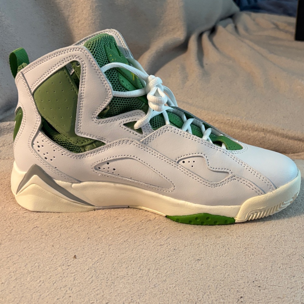 Jordan True Flight White and Chlorophyll Athletic Shoes - Picture 5 of 7